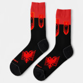 Albanese vlag Patriottische Sokken, Duurzaam Alban Sokken (Links)