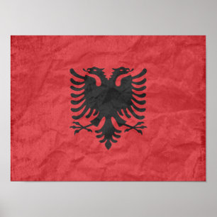 Albanese vlag poster