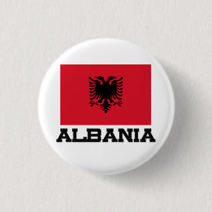 Albanese vlag ronde button 3,2 cm