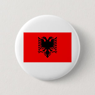 Albanese vlag ronde button 5,7 cm
