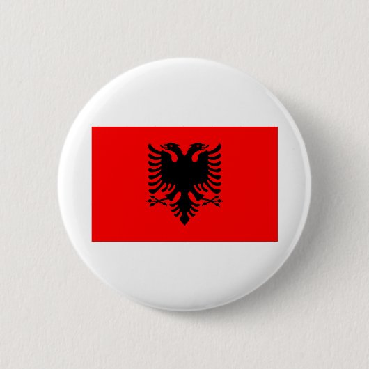 Albanese vlag ronde button 5,7 cm (Voorkant)
