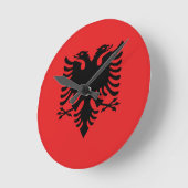 Albanese vlag ronde klok (Hoek)