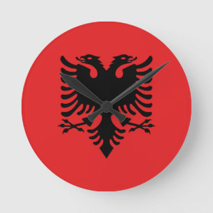Albanese vlag ronde klok