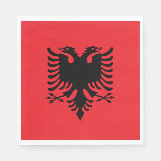 Albanese vlag servet (Voorkant)