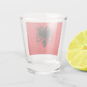 Albanese vlag shot glas (Achterkant)