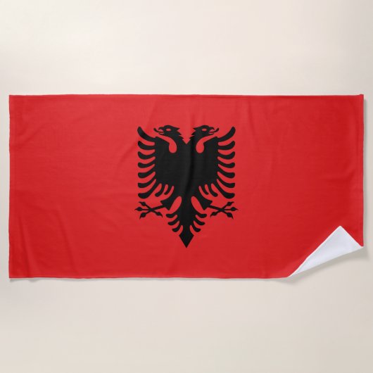 Albanese vlag strandlaken (Voorkant)