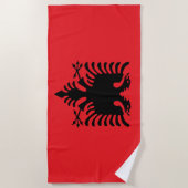 Albanese vlag strandlaken (Voorkant)