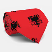 Albanese vlag stropdas (Opgerold)