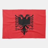 Albanese vlag theedoek (Horizontaal)
