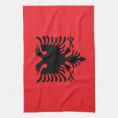 Albanese vlag theedoek (Verticaal)