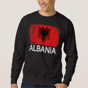 Albanese vlag Vintage in Albanië Trui