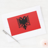 Albanese vlaggen rechthoekige sticker (Envelop)