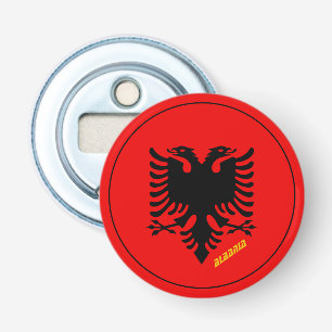 Albanese vlagpatriot, Albanese partij bottelopener Button Flesopener