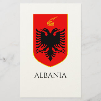 Albanese Wapen Nationaal Erfgoed Kunst Briefpapier
