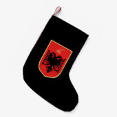 Albanese wapenschild kleine kerstsok (Voorkant (Hangend))