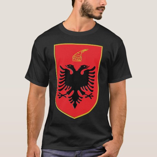 Albania 3d Ensignia T-shirt (Voorkant)