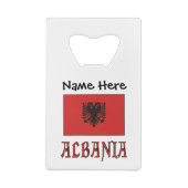Albania and Albanian Flag Personalized  Credit Car (Dos)