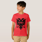 Albania Country Flag and Fan Design T-shirt (Voorkant volledig)