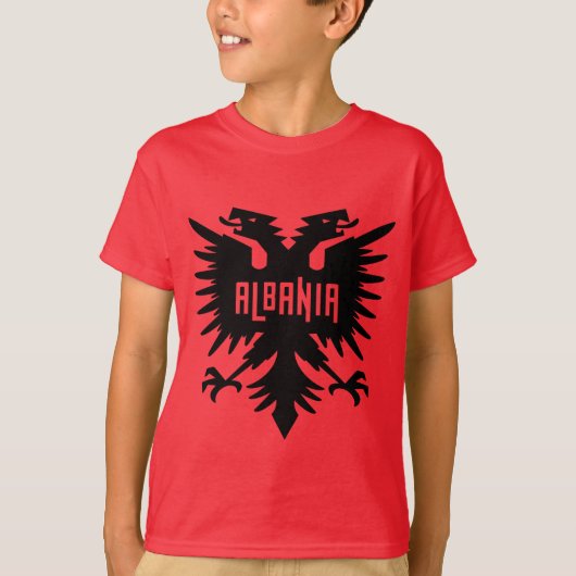 Albania Country Flag and Fan Design T-shirt (Voorkant)