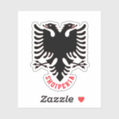 Albania Double Headed Eagle Sticker (Vel)