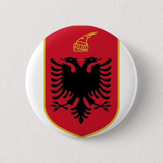 albania emblem ronde button 5,7 cm (Voorkant)