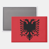 albania flag magnet magneet (Voorkant / Achterkant)
