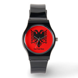 Albania National Flag Horloge