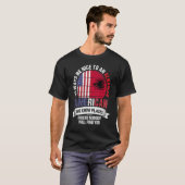 Albanian American We know Places where Albania Fla T-shirt (Voorkant volledig)
