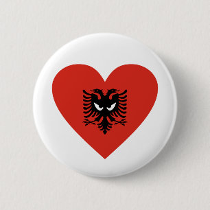 Albanian Heart - For real Albanians! Ronde Button 5,7 Cm