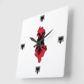 Albanian Wall Clock Vierkante Klok (Hoek)