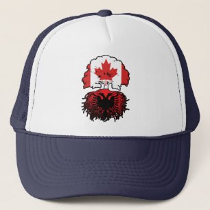 Albanië Albanees Canadese Canada Boomwortels Vlag Trucker Pet