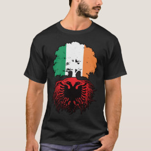 Albanië Albanese Ierse vlag - boomrootbomen T-shirt