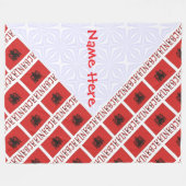 Albanië Albanese Vlag Gecodeerd Groot Fleece Deken (Voorkant (Horizontaal))