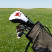 Albanië Albanese vlag rood gepersonaliseerd Golfheadcover (Insitu)