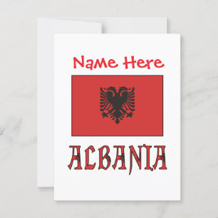 Albanië Albanese Vlag Rood Persoonlijk  Briefkaart