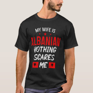 Albanië Albanese vrouw Funny Flag Pride Roots Vint T-shirt