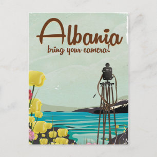 Albanië Camera Vintage reisposter Briefkaart