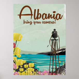 Albanië Camera Vintage reisposter Poster