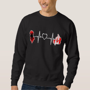 Albanië Canada Heartbeat Albanese Canadese vlag Trui
