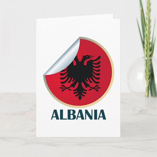 Albanië Double Headed Eagle Embleem Kaart