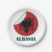 Albanië Double Headed Eagle Embleem Papieren Bordje (Voorkant)
