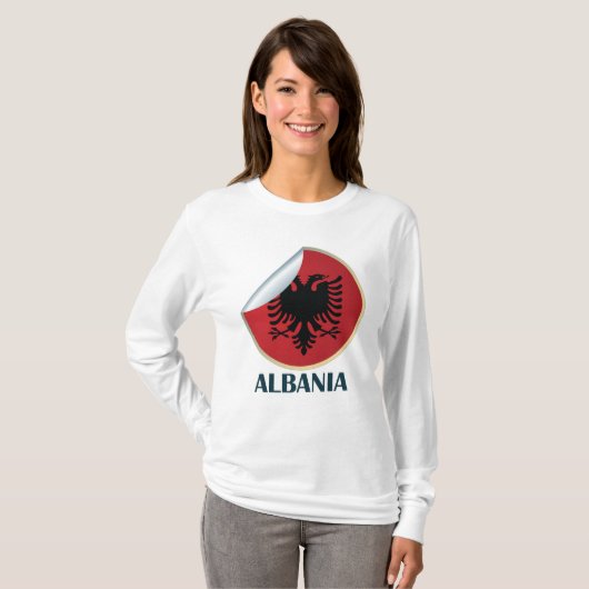 Albanië Double Headed Eagle Embleem T-shirt (Voorkant volledig)