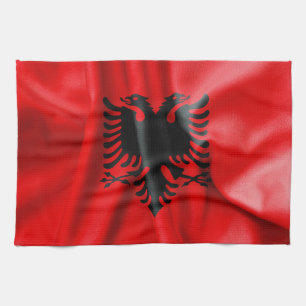 Albanie Drapeau Serviettes de cuisine
