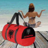 Albanië duffle, Albanese vlag fitness / sport Plunjezak