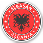 Albanië, Elbasan Sticker (Voorkant)