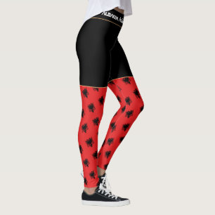 Albanië en Albanese mode van de vlag, fan van rei Leggings