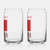 Albanië en Albanese Vlag Rode Personalisatie Blikvorm Glas (Links)