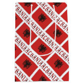 Albanië en de Albanese vlag gepersonaliseerde meda Medium Cadeauzakje (Achterkant)