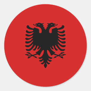 Albanië Fisheye Flag Sticker