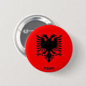 Albanië Flag Cute Patriotic Ronde Button 5,7 Cm (Voorkant /achterkant)